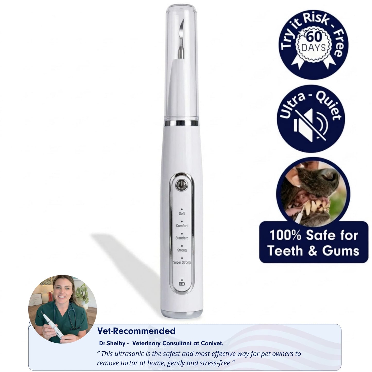 Canivet Kit - Silent Ultrasonic Plaque & Tartar Remover for dogs (99,90)